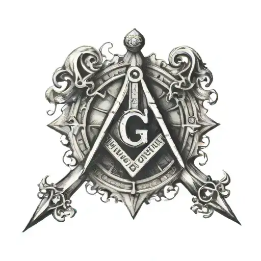 Square And Compass Intertwined