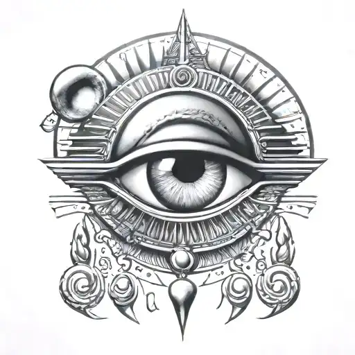 Moon And Egyptian Eye