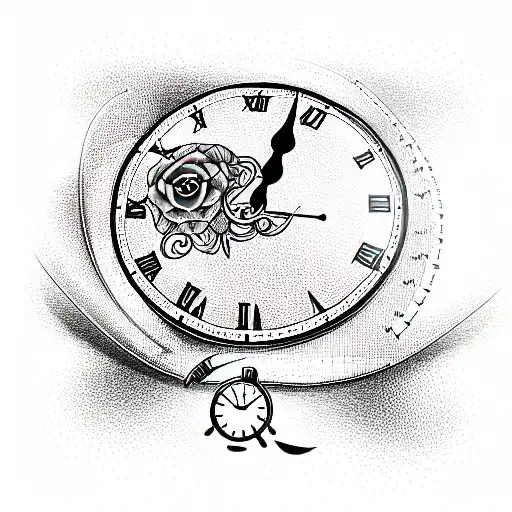 A Heart With Clock And A Foldable Knife