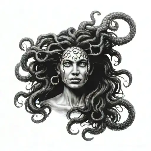 Black Medusa Face