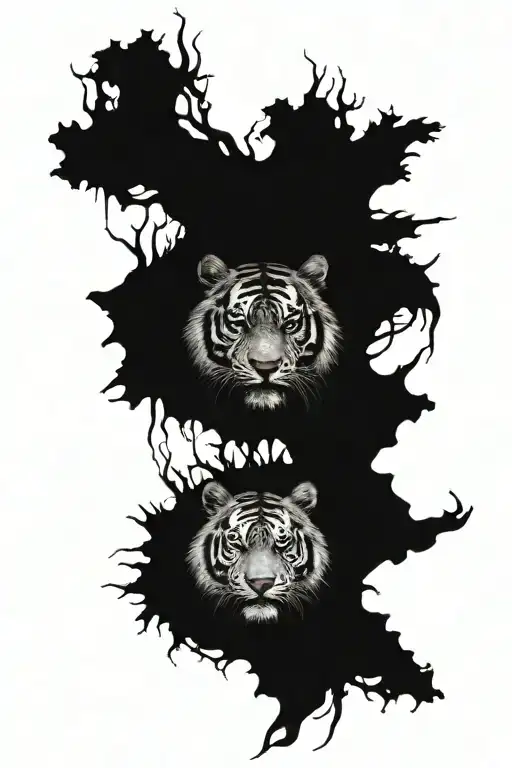 Tim Burton Inspired Tiger