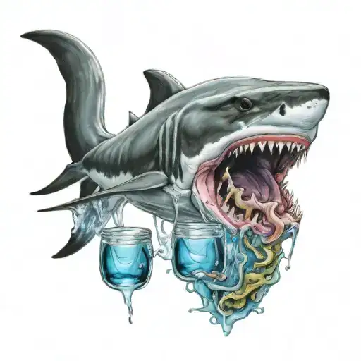 Shark Eating Jelly Fish