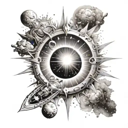 The Sun In Space Themed