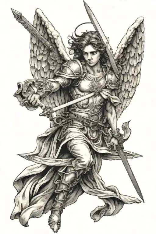 Angel Holding A Sword