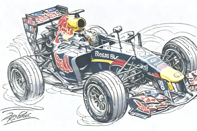 F1 Red Bull Car Driving