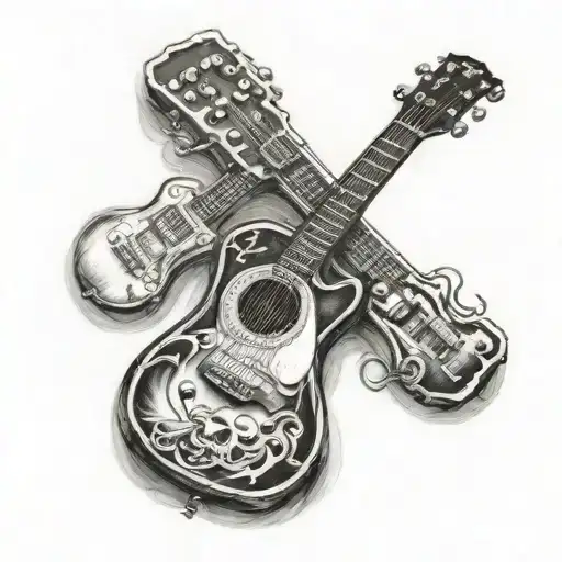 Guitars Music Themed