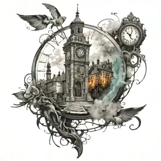 Clock Tower Surrounded