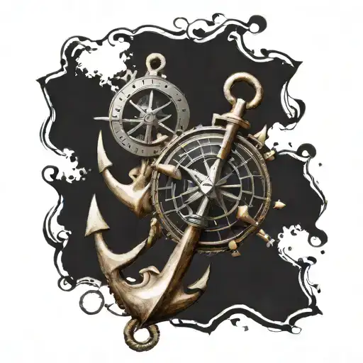 Navy Anchor And Compus World Travel