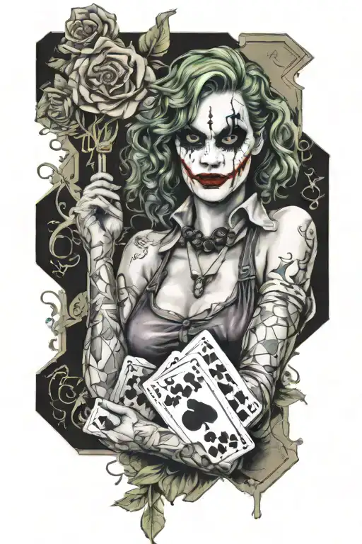 Female Joker Card Honeycomb Outdoors Arm Sleeve Gemini