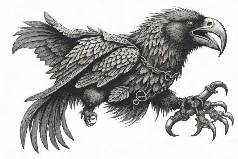 Viking Crow Half Chest