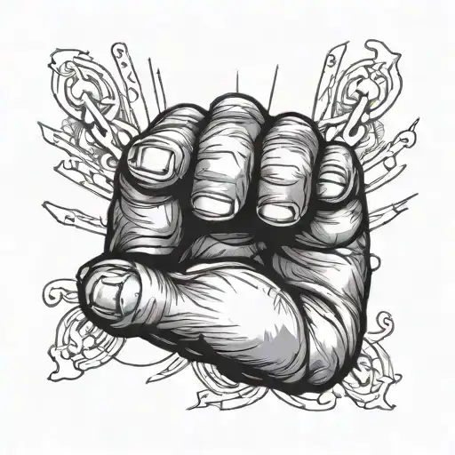 Black Fist Raised