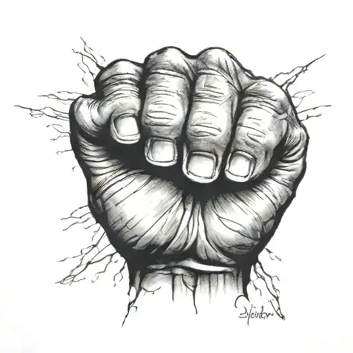 Black Fist Raised