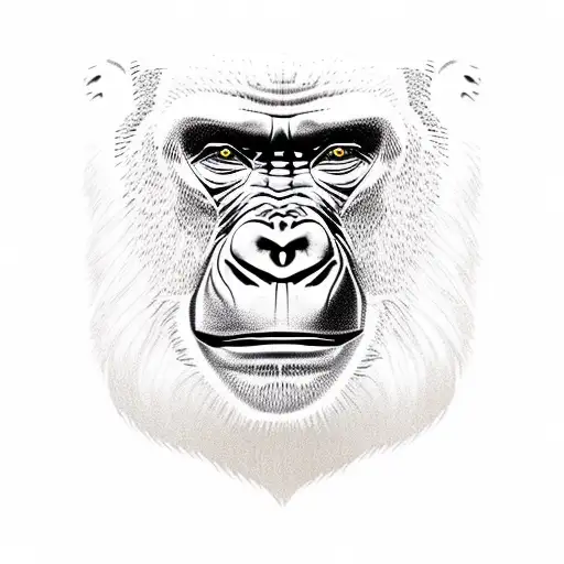 Gorilla Mouth With 5 In The Middle