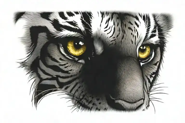 Tiger With One Human Eye