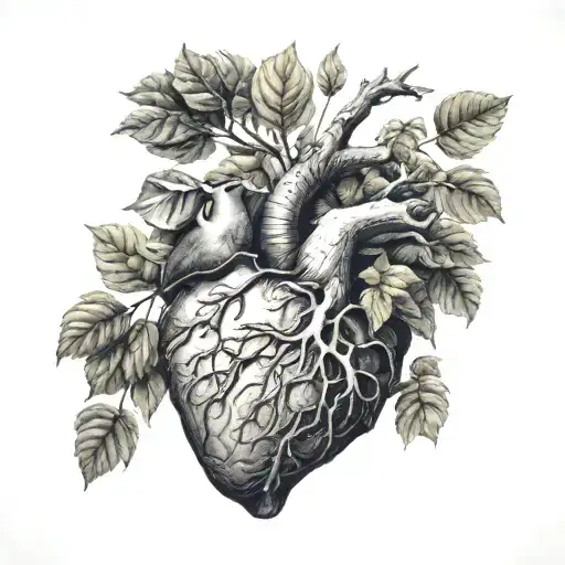 Tree Growing Out Of Human Heart