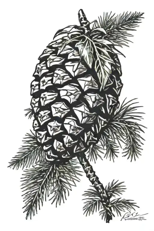 Southern California Palm Tree Growing Out Of A Pine Cone