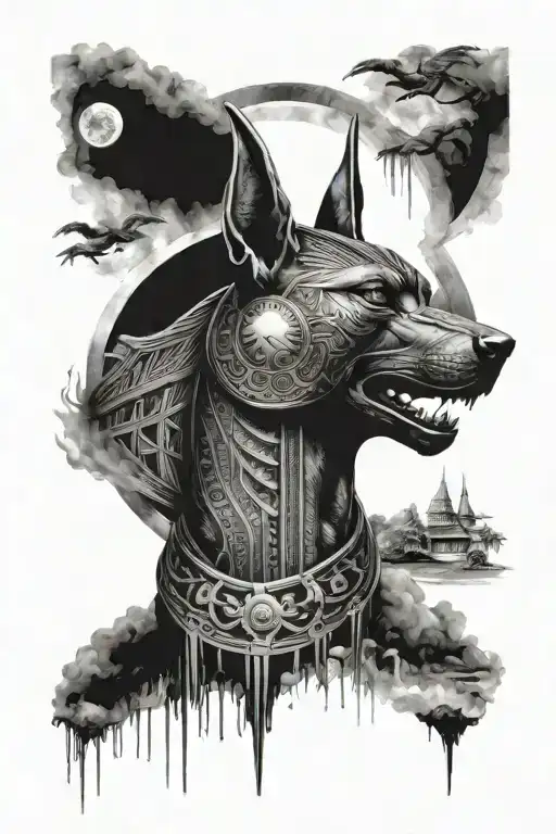 Anubis And The Moon Surrounded