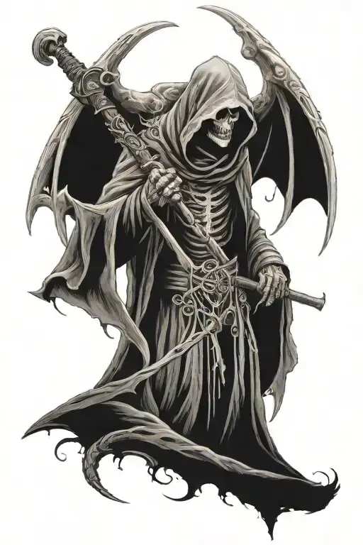 Reaper Holding A Scythe