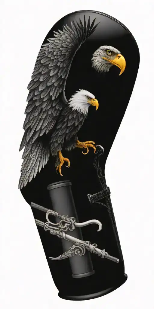 Music Notes Boxing Gloves Baseball Bat Eagle 0206