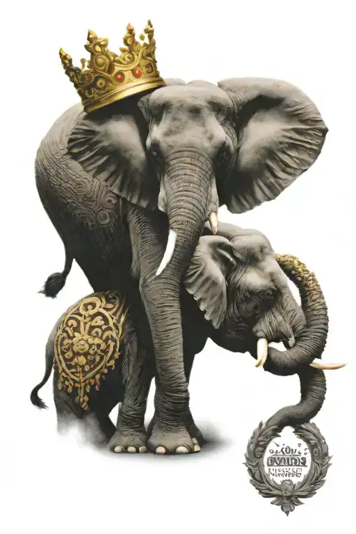 Elephant With King's Crown