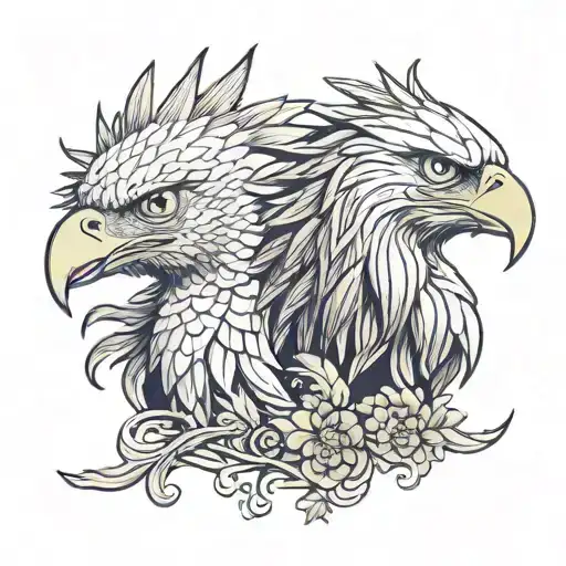 Philippine Eagle And Vietnamese Dragon Intertwined