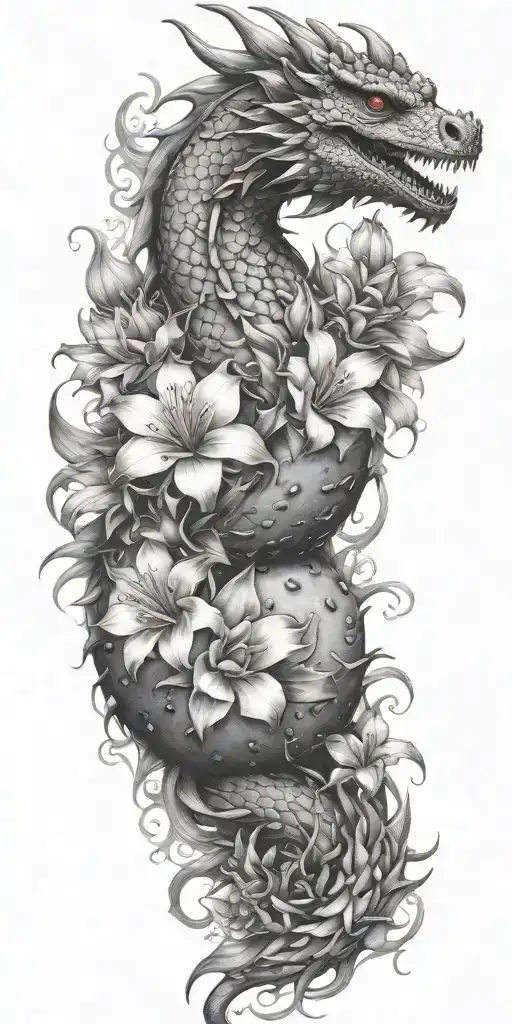 Dragon Floral Tropical Dragonfruit