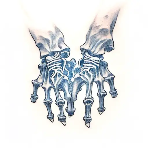 Skeleton Hand Chokin Self