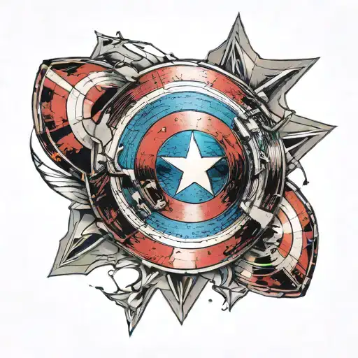 Captain America Shield Hip Hop Style