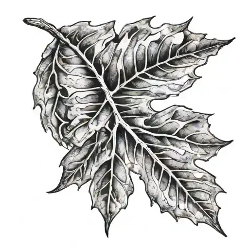Leaf With Fire Inside