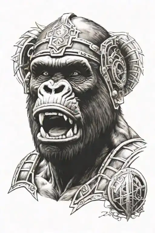 Spartan Warrior Gorilla Face