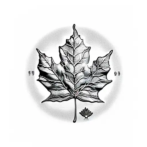 Canada Maple Leaf In Autumn Colours