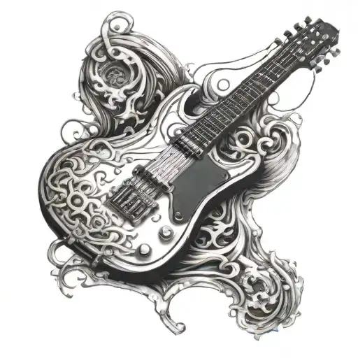 A Guitar Neck Morphing Into A Computer Mouse