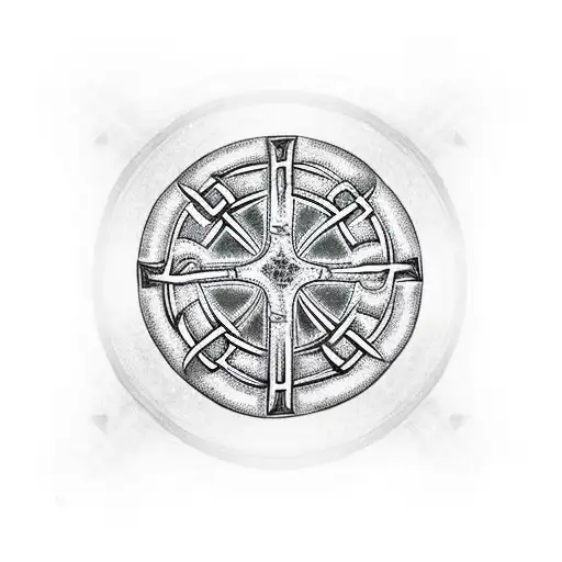 Celtic Cross With Ireland Flag Wrapped Around