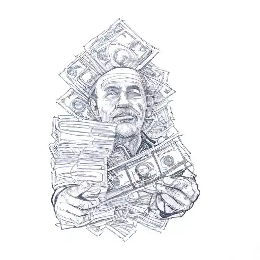 A Man Holding Money