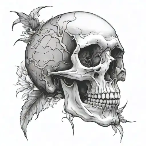 Single Line Skull