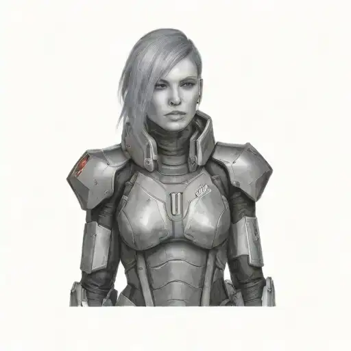 A Female Commander Shepherd In N7 Armour From Mass Effect With Red Hair