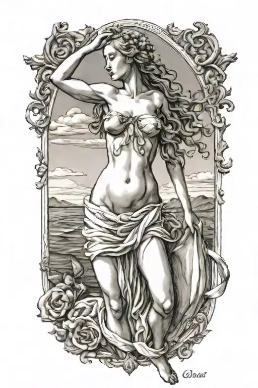 Botticelli's Venus In Bikini Standing