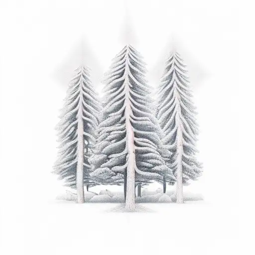 Diamond Shape With Half Cut Trees And Full Grown Trees