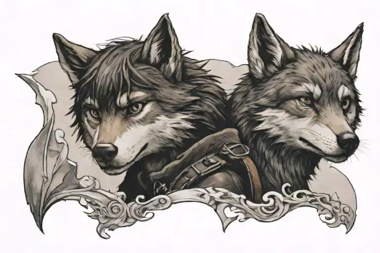 I Write Hiccup With Silver Wolf In The Background