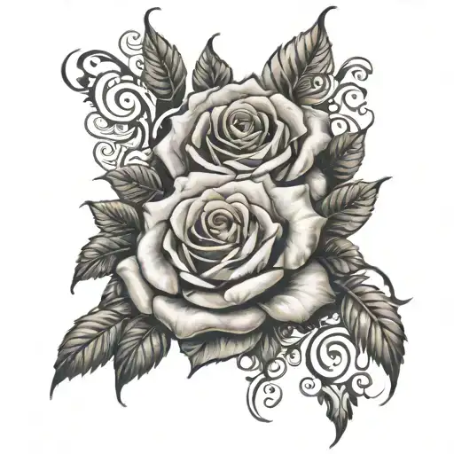 Roses With Tribals And Bible Scripture