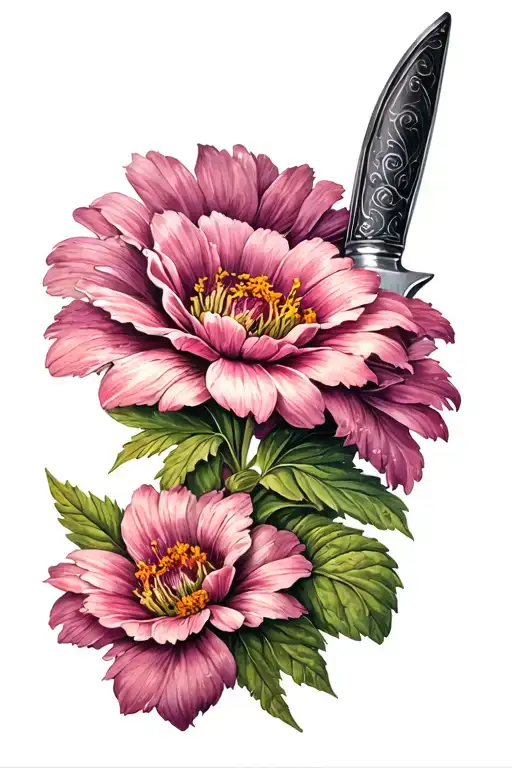 Chef Knife Flower Growing