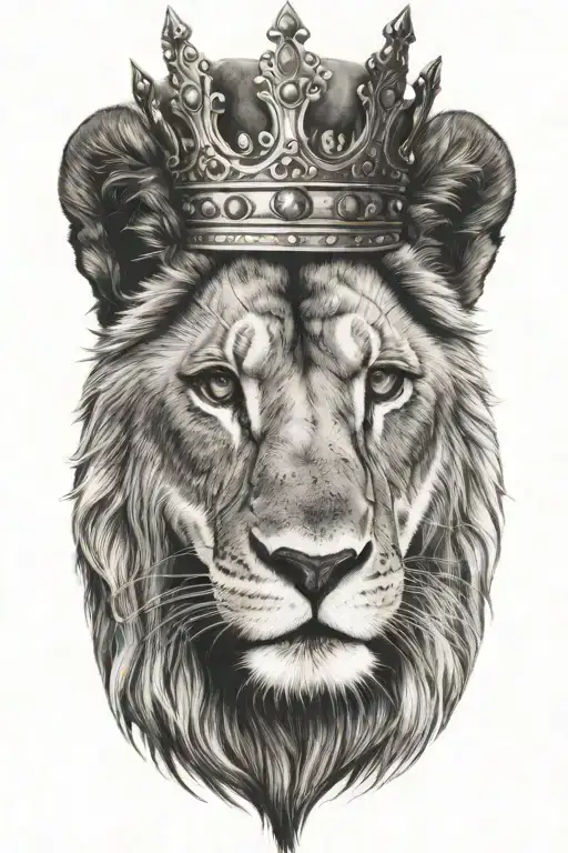 Lioness Wearing A Tiara
