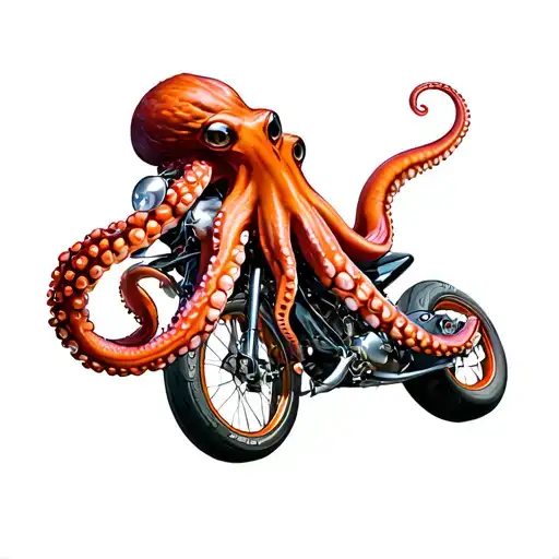 A Octopus On A Racing Bike