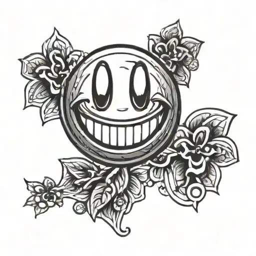 Smiley Simple Mini Tattoo Design