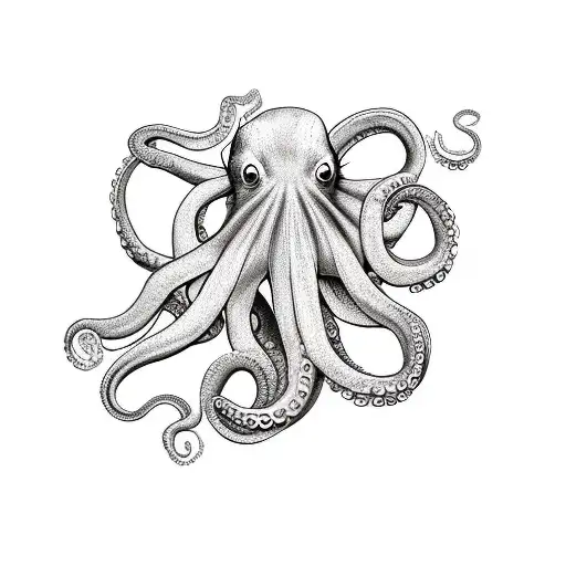 Octopus Wraping Around Anchor