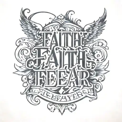 Faith Over Fear Lettering