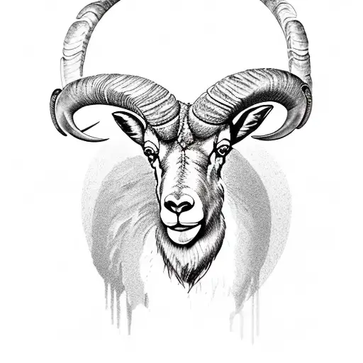 Rocky Mountain Bighorn Sheep Head