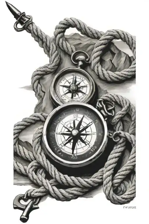 Tatra Mountains Compass Climbing Rope Wrapped