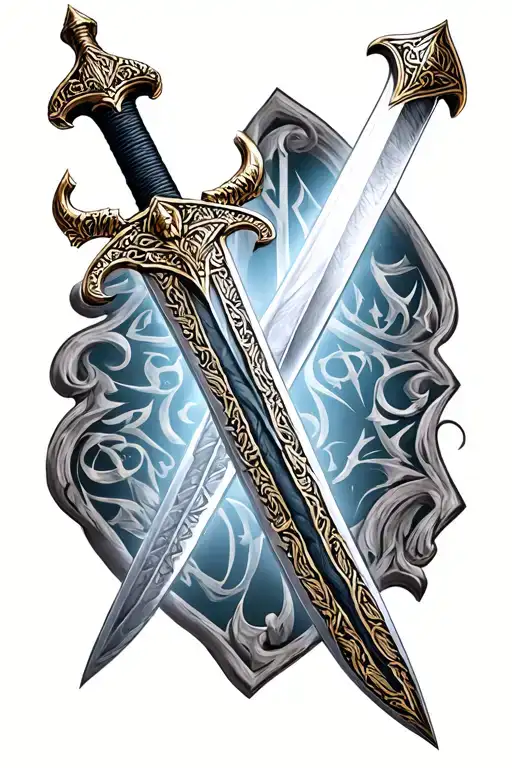 Viking Sword Whit Viking Letters