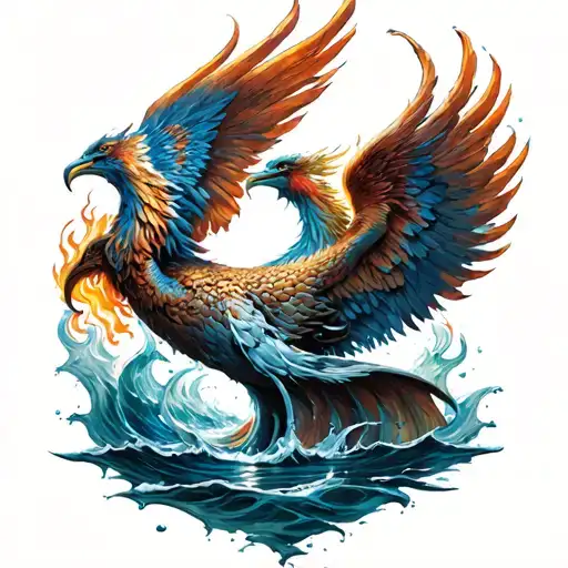 Water And Fire Phoenix And Triton Poseidon Son